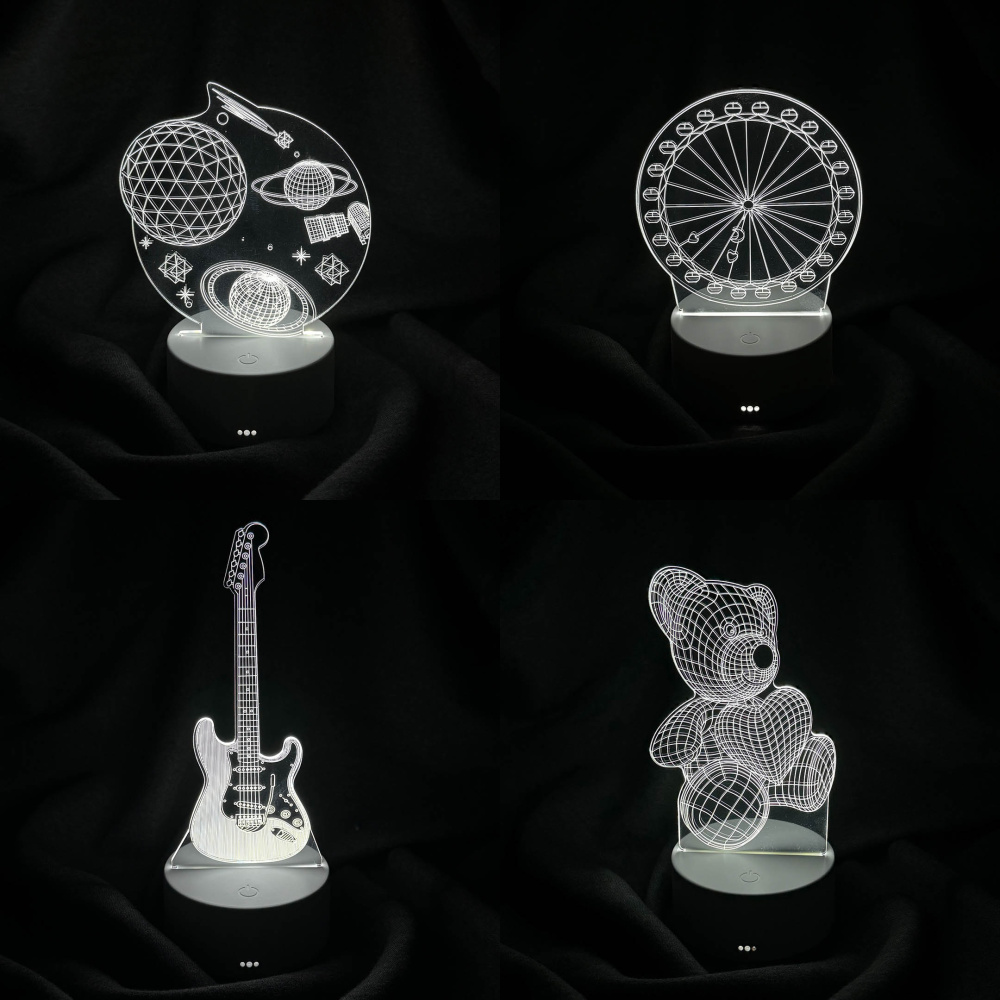 AVEC AV-333 3D PİLLİ + USB'Lİ MASA LAMBASI - 1
