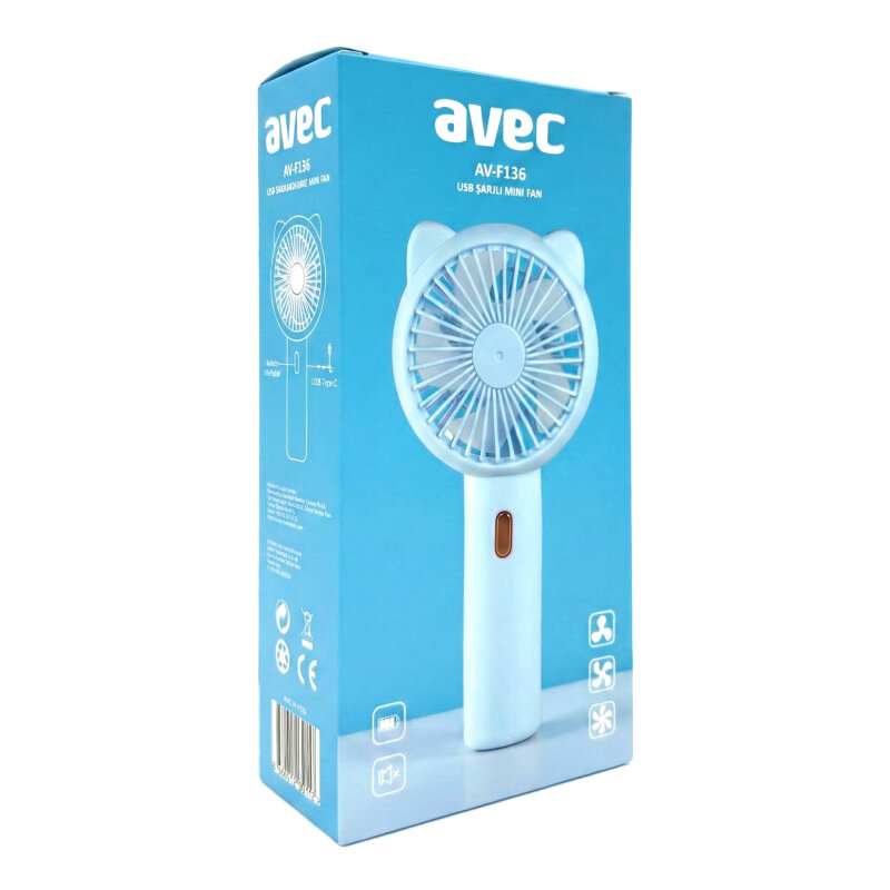 AVEC AV-F136 USB ŞARJLI MİNİ FAN - 10