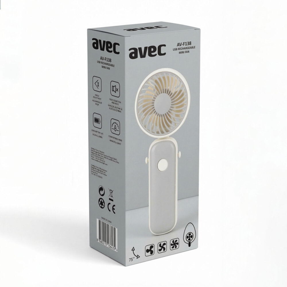 AVEC AV-F138 USB ŞARJLI MİNİ FAN - 9
