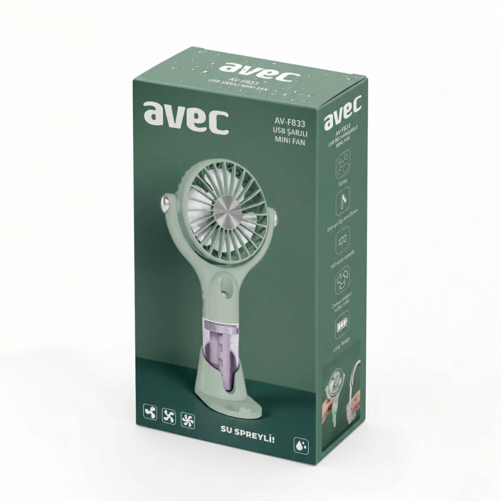 AVEC AV-F833 SU SPREYLİ USB MİNİ FAN - 10