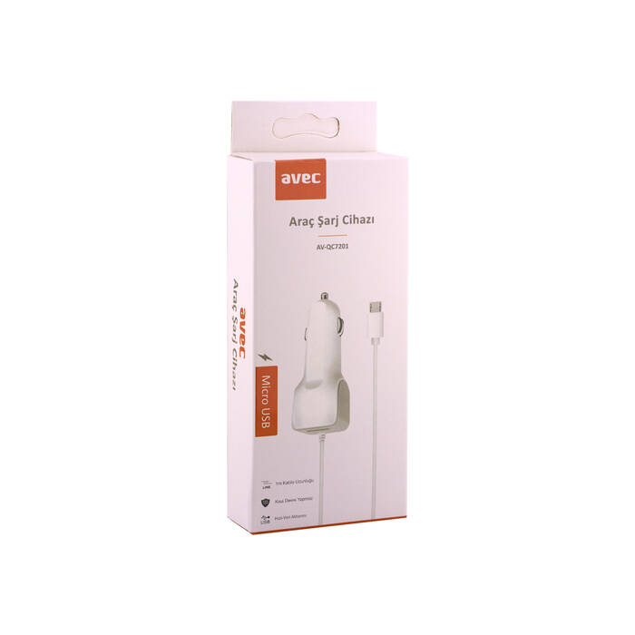 AVEC AV-QC7201 MICRO USB ARAÇ ŞARJ CİHAZI - 2