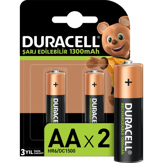 DURACELL 1300 MAH ŞARJLI KALEM PİL 2Lİ - Duracell