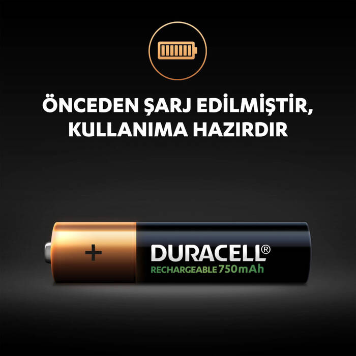 Duracell 750 Mah Şarjlı İnce Pil 2'li - 5