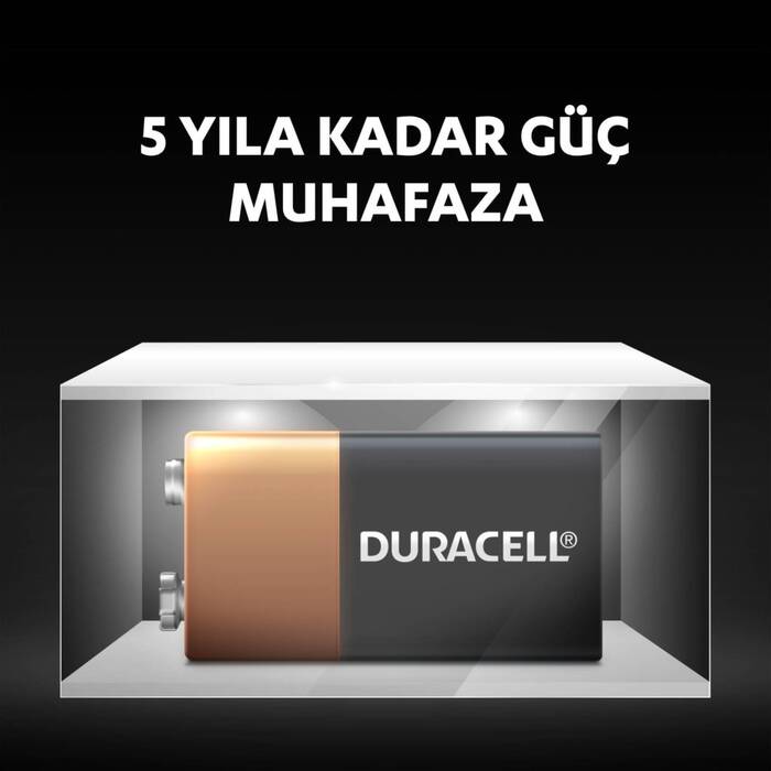Duracell 9 Volt Pil 1'li - 2