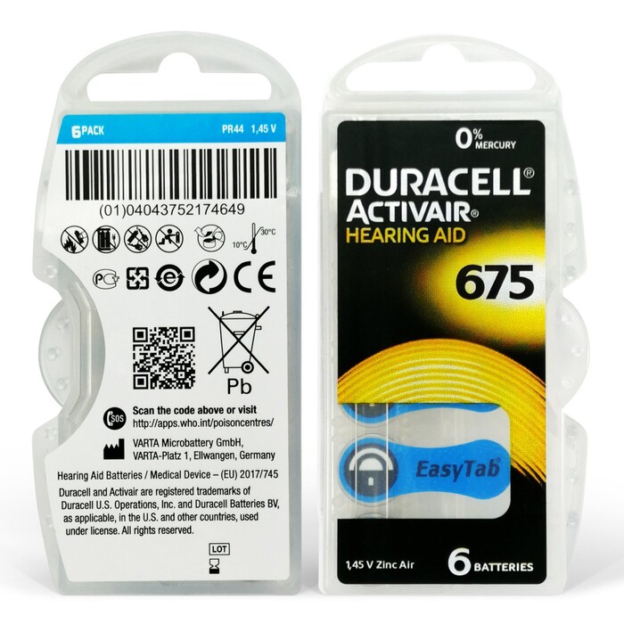 Duracell - Duracell Activair 675 Kulaklık Pili 6'lı