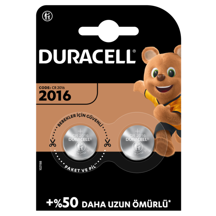 Duracell - Duracell Cr2016 Lithium 3V Pil 2'li