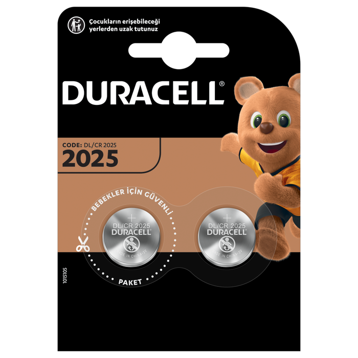 DURACELL CR2025 LITHIUM 3V PİL 2Lİ - Duracell