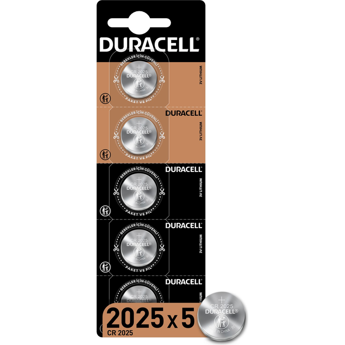 DURACELL CR2025 LITHIUM 3V PİL 5Lİ - Duracell