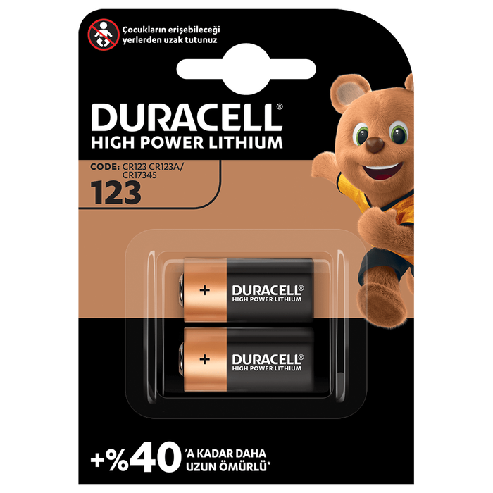 DURACELL ULTRA LİTYUM CR123A 2Lİ - 1