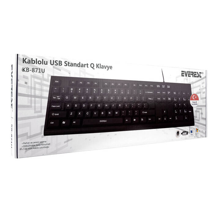 EVEREST KB-871U USB Q KLAVYE - 5