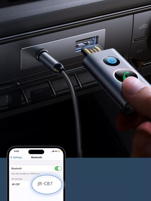 JOYROOM JR-CB7 CAR-B SERIES WIRELESS RECEIVER-GRAY - 3