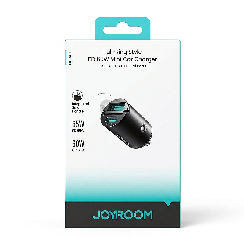 JOYROOM JR-CCN18 MİNİ 65W A+C PULL-RING CAR CHARGER - 3