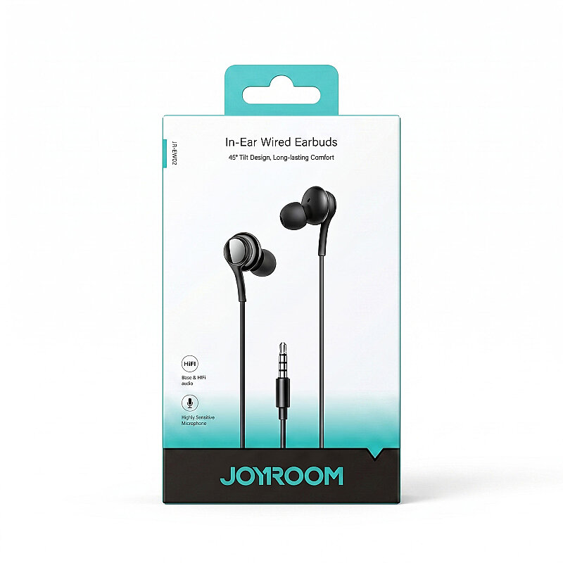 JOYROOM JR-EW02 KULAK İÇİ KABLOLU KULAKLIK (SİYAH) - 2