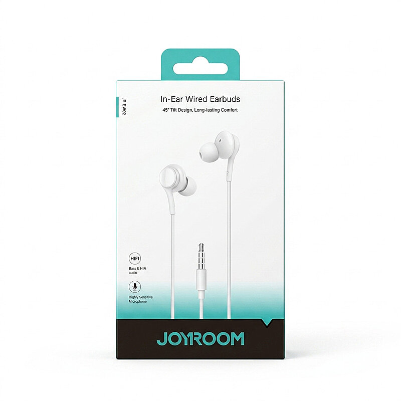 JOYROOM JR-EW02 KULAK İÇİ KABLOLU KULAKLIK (BEYAZ) - 2