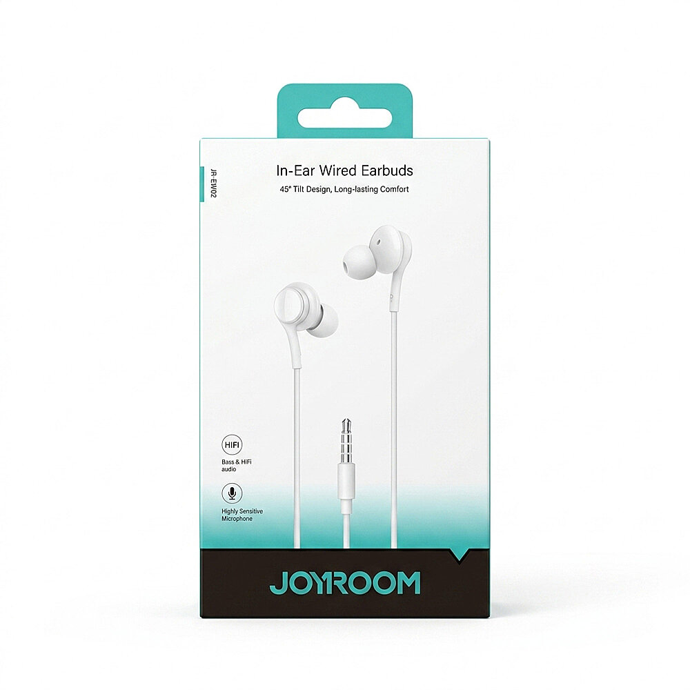 JOYROOM JR-EW02 KULAK İÇİ KABLOLU KULAKLIK (BEYAZ) - 2