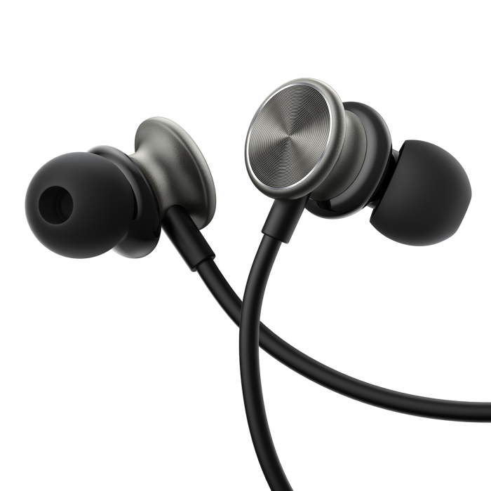 JOYROOM JR-EW03 IN-EAR METAL WIRED EARBUDS-DARK GRAY - JOYROOM