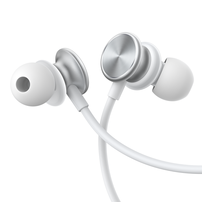 JOYROOM JR-EW03 IN-EAR METAL WIRED EARBUDS-SILVER - JOYROOM