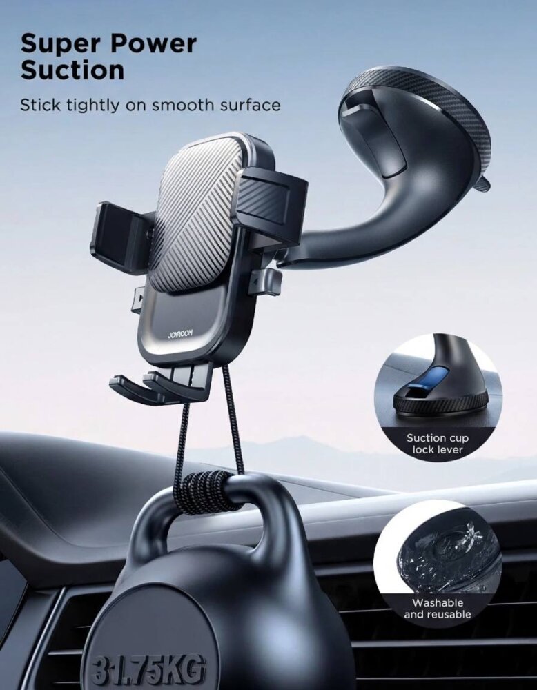 JOYROOM JR-OK6 CAR PHONE MOUNT BLACK - 2