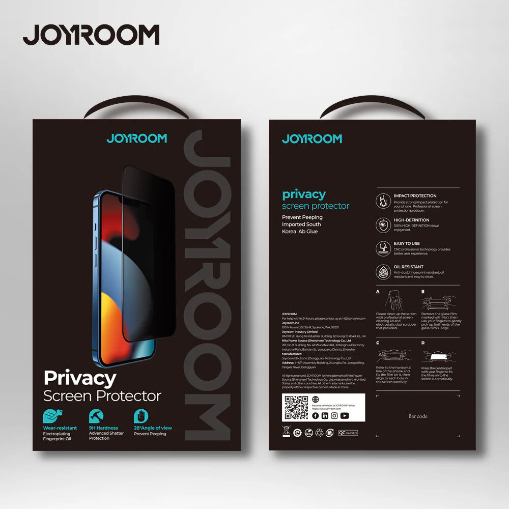 JOYROOM JR-P01 TEMPERED GLASS IP14 PRIVACY - 3