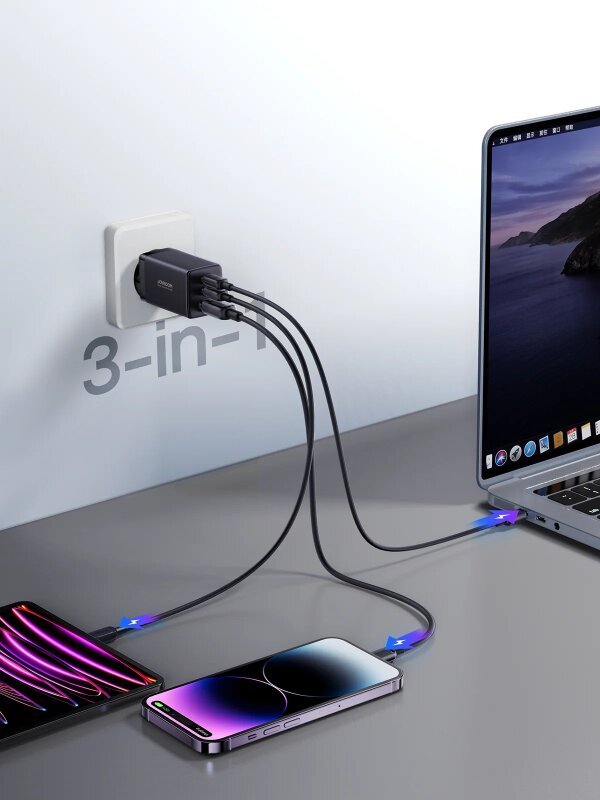 JOYROOM JR-TCG01 65W 2C1A FAST CHARGER+100W C TO C CABLE - 5