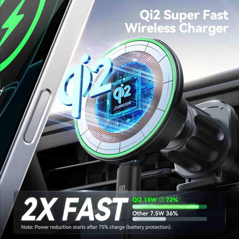 JOYROOM JR-ZS412 MAGNETIC WIRELESS CAR CHARGE HLD. - 2