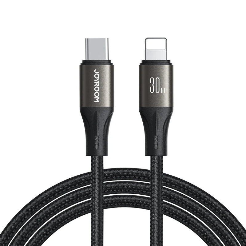 JOYROOM S-A25 30W TYPE C-LIGHTNING CABLE 1.2M BLCK - JOYROOM