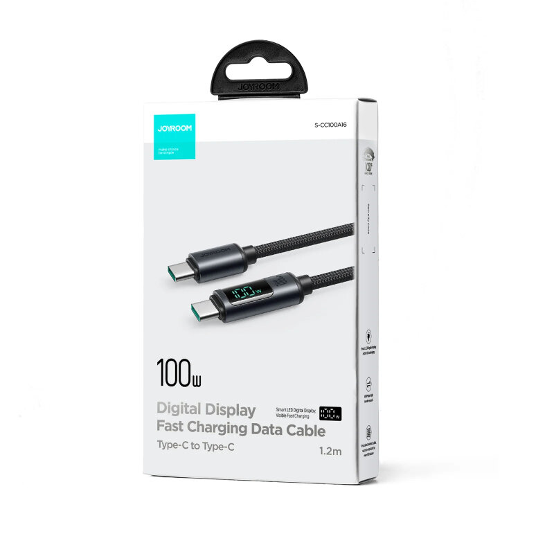 JOYROOM S-CC100A16 100W TYPE C-TYPE C 1.2M-BLACK - 2
