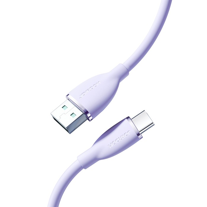 JOYROOM SA29-AC3 3A USB A-TYPE C 1.2M-PURPLE - JOYROOM