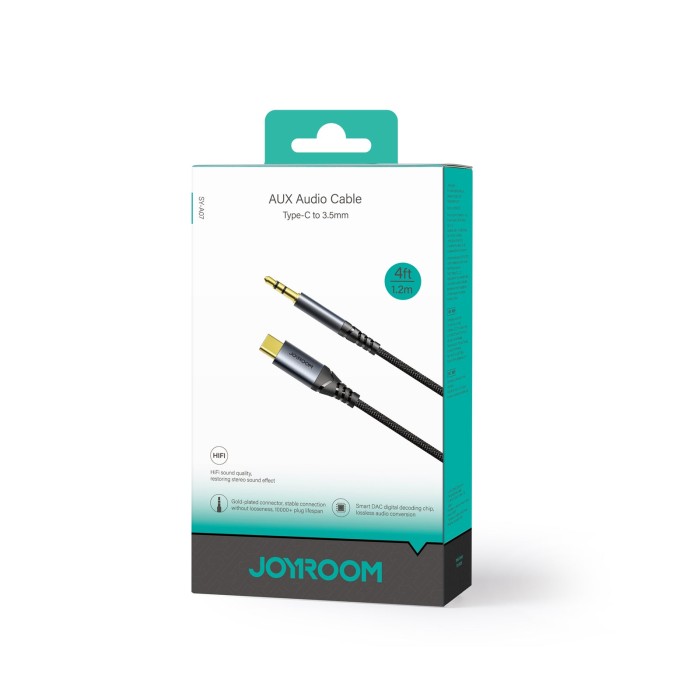 JOYROOM SY-A07 TYPE C - 3.5MM 1.2M CABLE-BLACK - 4