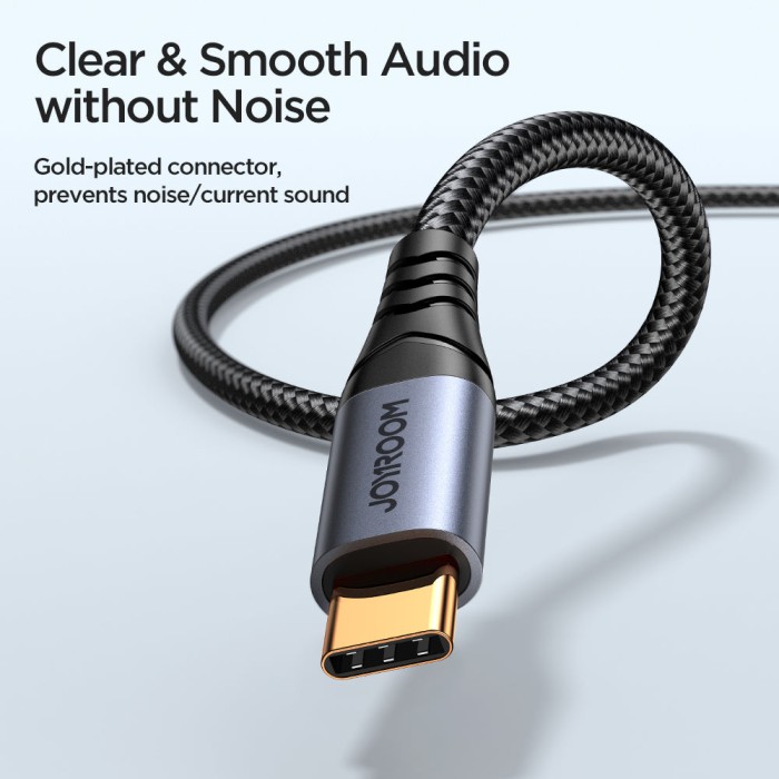 JOYROOM SY-A07 TYPE C - 3.5MM 1.2M CABLE-BLACK - 2