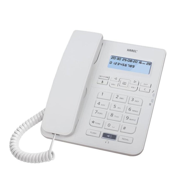 KAREL TM145 BEYAZ ANALOG TELEFON CID - KAREL