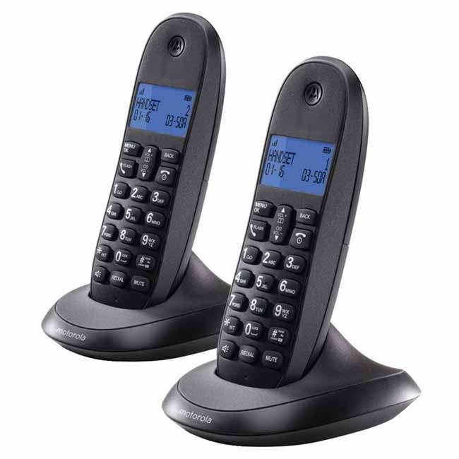 MOTOROLA C1002CB 2Lİ TELSİZ TELEFON SET SİYAH - MOTOROLA