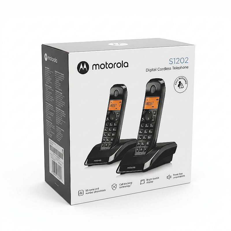 MOTOROLA S1202B 2Lİ TELSİZ TELEFON SİYAH - 2