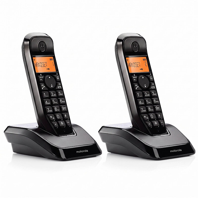 MOTOROLA S1202B 2Lİ TELSİZ TELEFON SİYAH - MOTOROLA