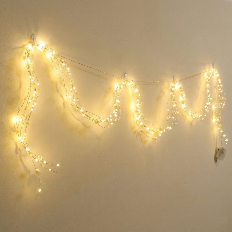 PANTHER PT-104 PİLLİ LED IŞIK 2M - İNCİ - PANTHER