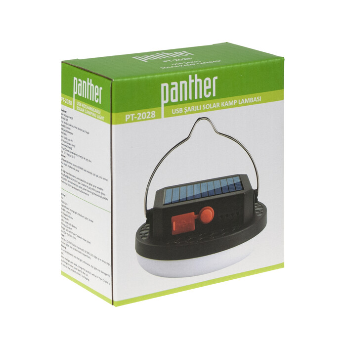 PANTHER PT-2028 USB ŞARJLI SOLAR KAMP LAMBASI - Thumbnail