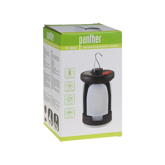 PANTHER PT-2033 USB ŞARJLI SOLAR KAMP LAMBASI - 5