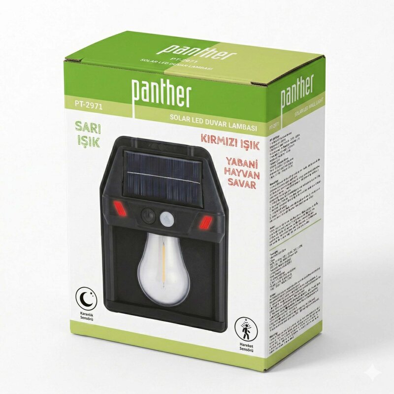 PANTHER PT-2971 SOLAR LED DUVAR LAMBASI - 6