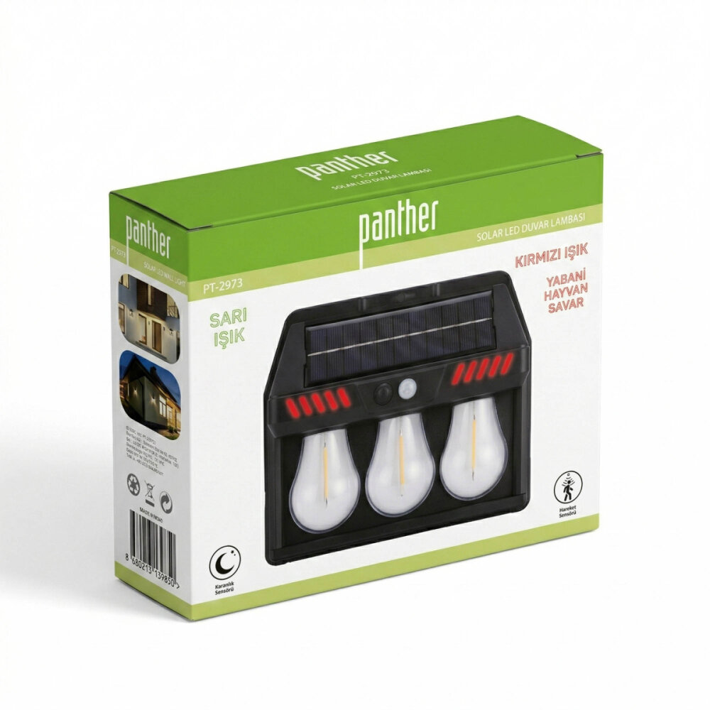 PANTHER PT-2973 SOLAR LED DUVAR LAMBASI - 2