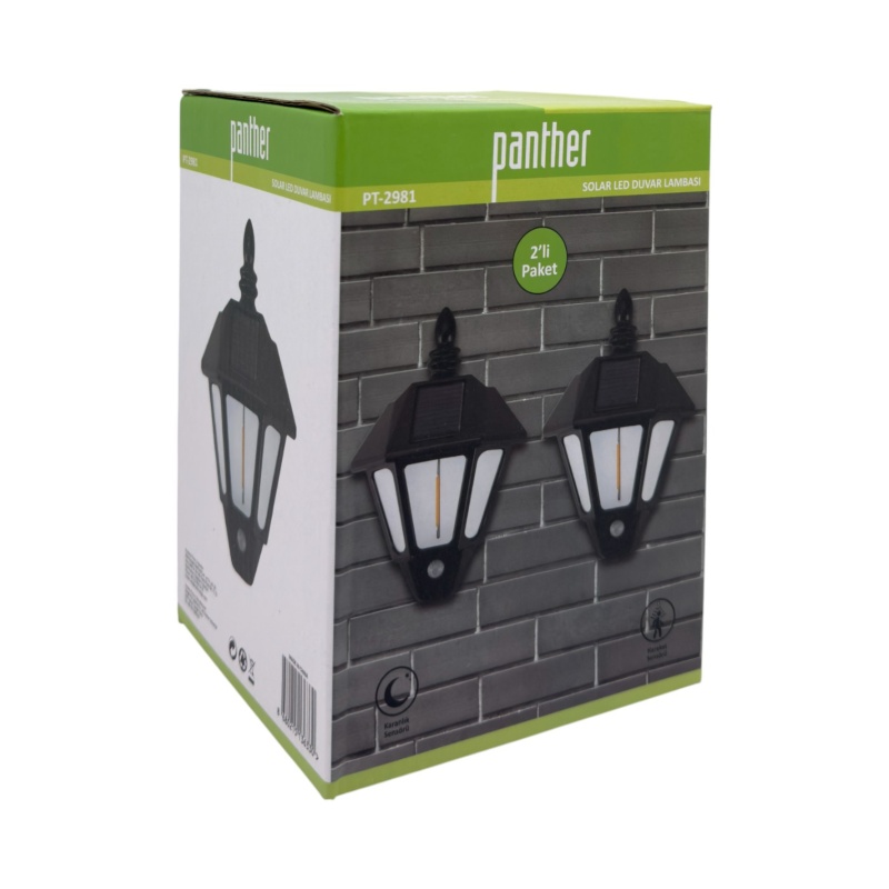 PANTHER PT-2981 2Lİ SOLAR DUVAR LAMBASI SETİ - 4