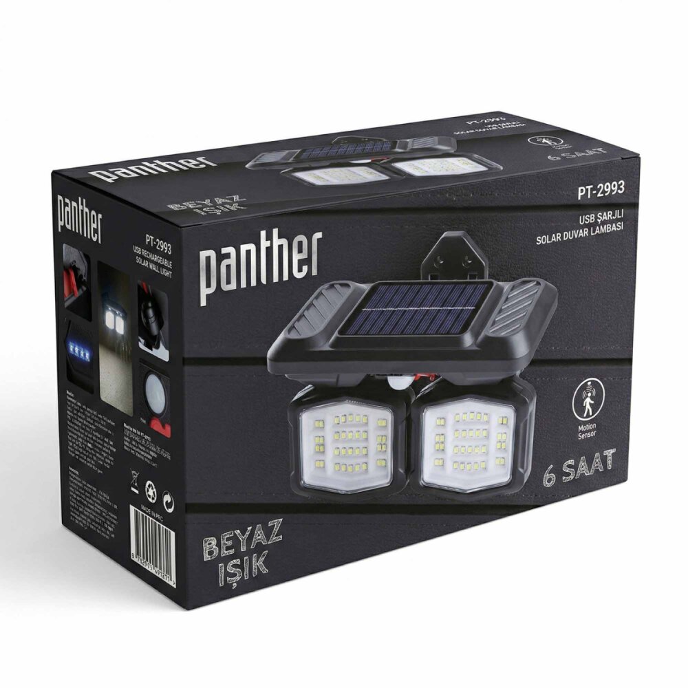 PANTHER PT-2993 SOLAR LED DUVAR LAMBASI - 5