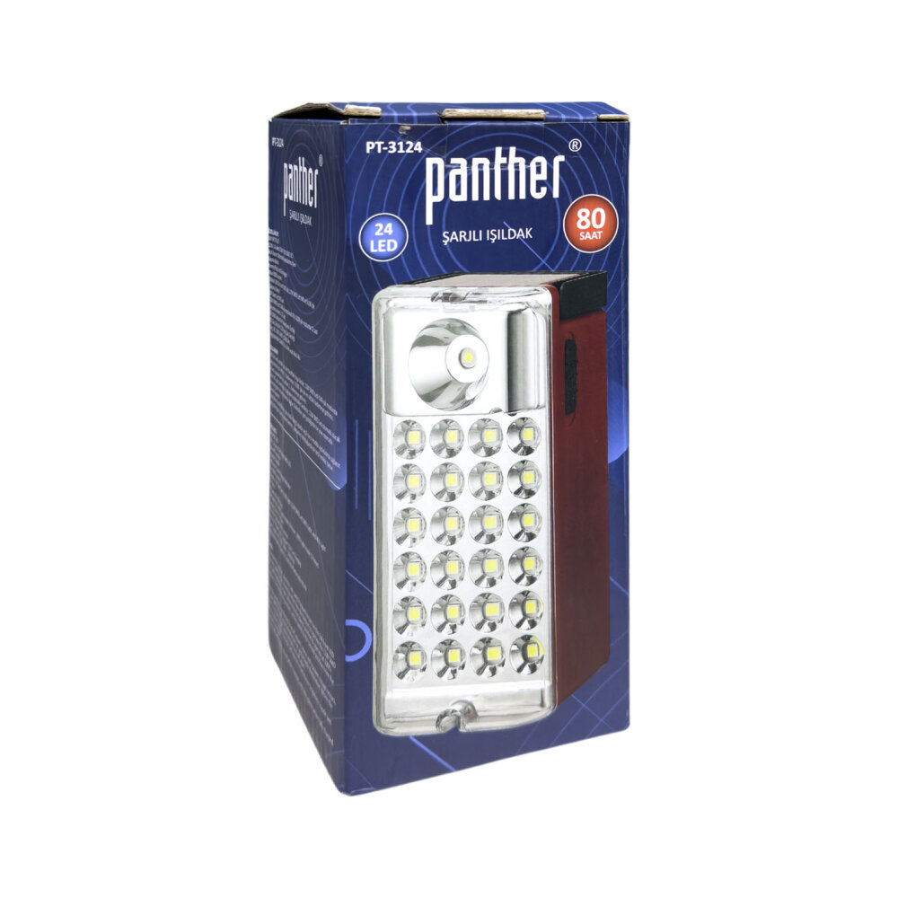 PANTHER PT-3124 24 SMD LED MİNİ ŞARJLI IŞILDAK - 4