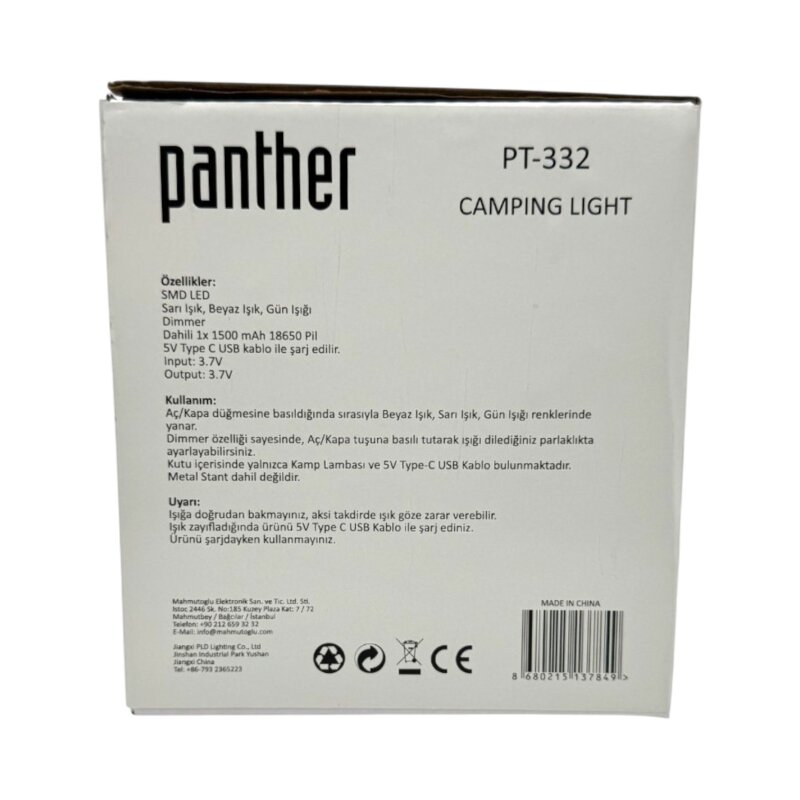 PANTHER PT-332 USB ŞARJLI KAMP LAMBASI - 9