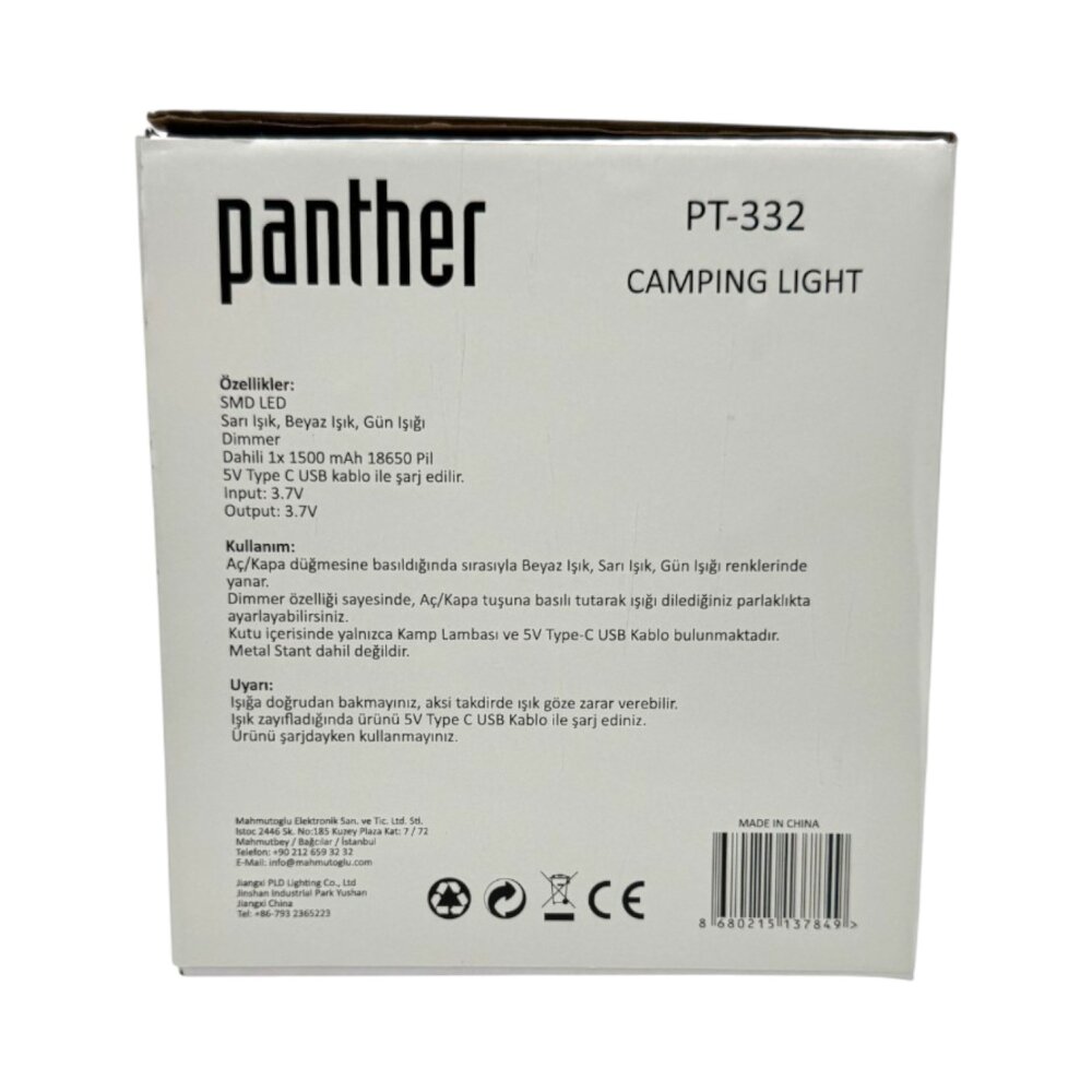 PANTHER PT-332 USB ŞARJLI KAMP LAMBASI - 9