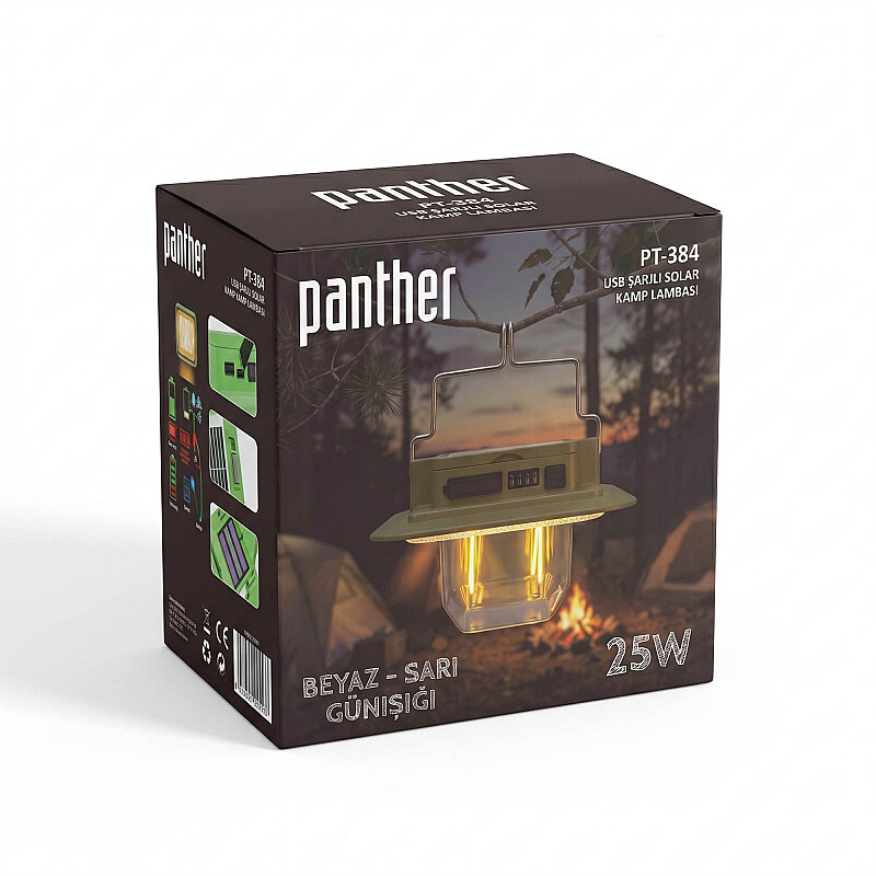 PANTHER PT-384 USB ŞARJLI SOLAR KAMP LAMBASI - 5