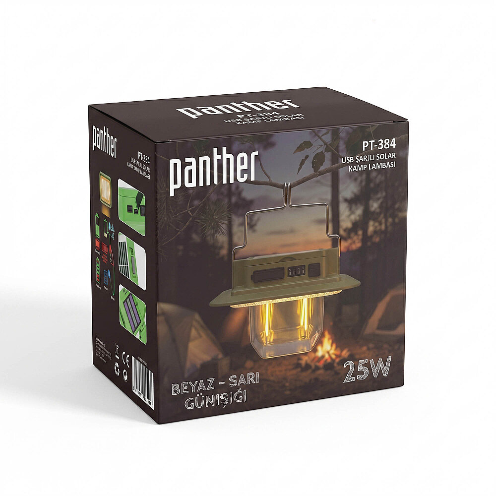 PANTHER PT-384 USB ŞARJLI SOLAR KAMP LAMBASI - 5