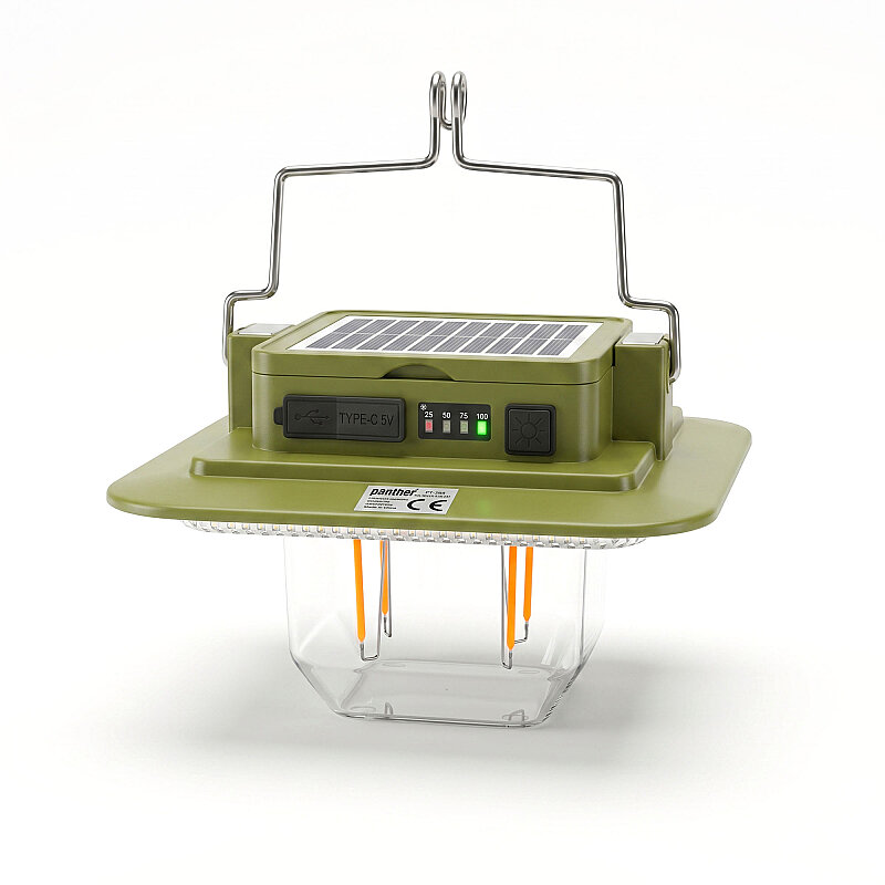 PANTHER PT-384 USB ŞARJLI SOLAR KAMP LAMBASI - PANTHER