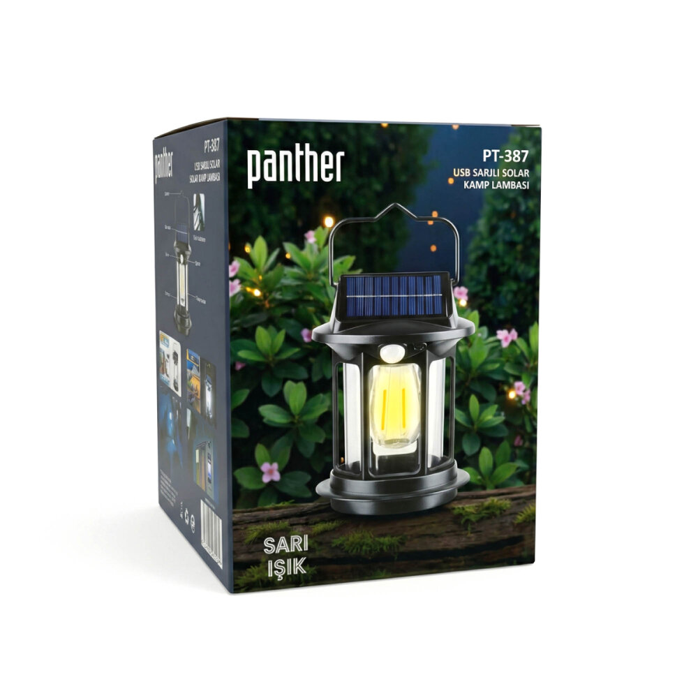 PANTHER PT-387 USB ŞARJLI SOLAR KAMP LAMBASI - 6