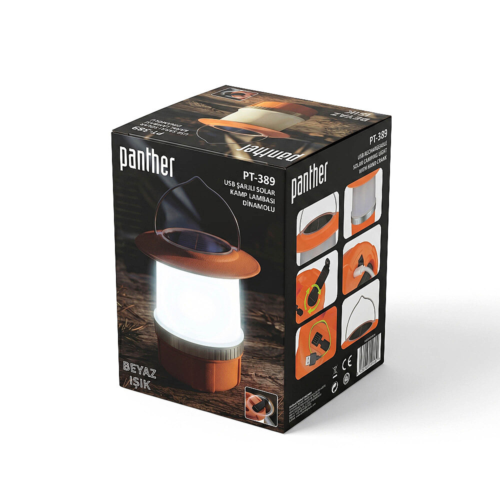 PANTHER PT-389 USB ŞARJLI SOLAR KAMP LAMBASI - 5
