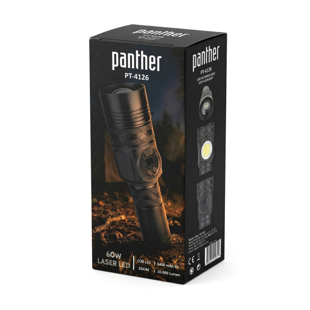 PANTHER PT-4126 USB ŞARJLI EL FENERİ - 4